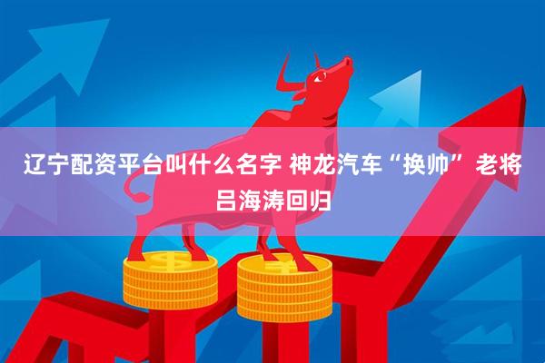 辽宁配资平台叫什么名字 神龙汽车“换帅” 老将吕海涛回归